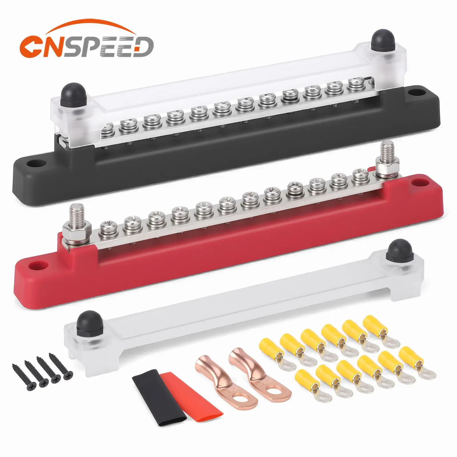 CNSPEED 12 طريقة محطة M6 مسمار حافلة بار توزيع طاقة البطارية كتلة 12 فولت إيجابي سلبي بسبار لشاحنة قارب سيارة تخييم #1