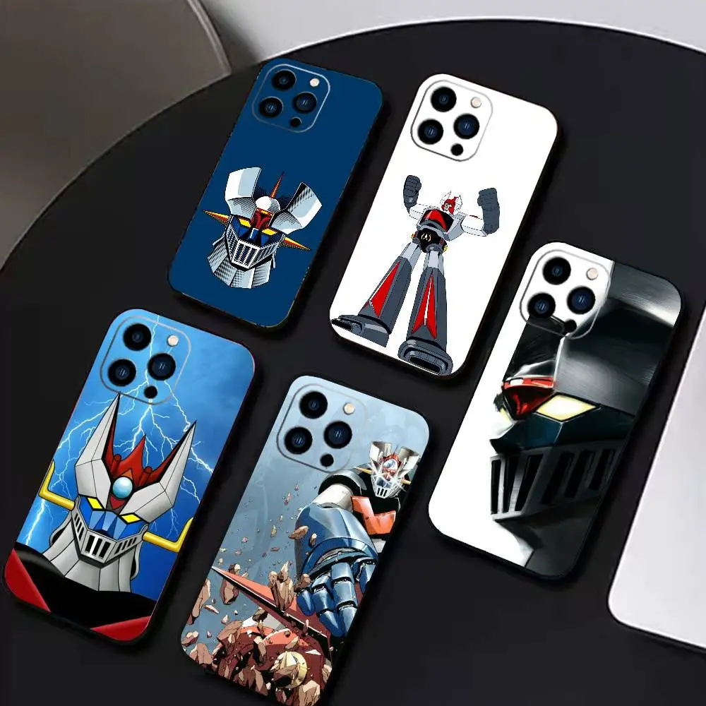 

Anime Z-Mazinger Z Phone Case For iPhone 17 16 15 14 13 12 Max Plus Silicone Black Cover