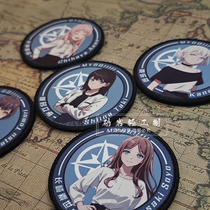 BanG Dream! It\'s MyGO!!!!! Patch Two-dimensional Anime Hook&Loop Morale Badges on Backpack DIY Decoration Sticker