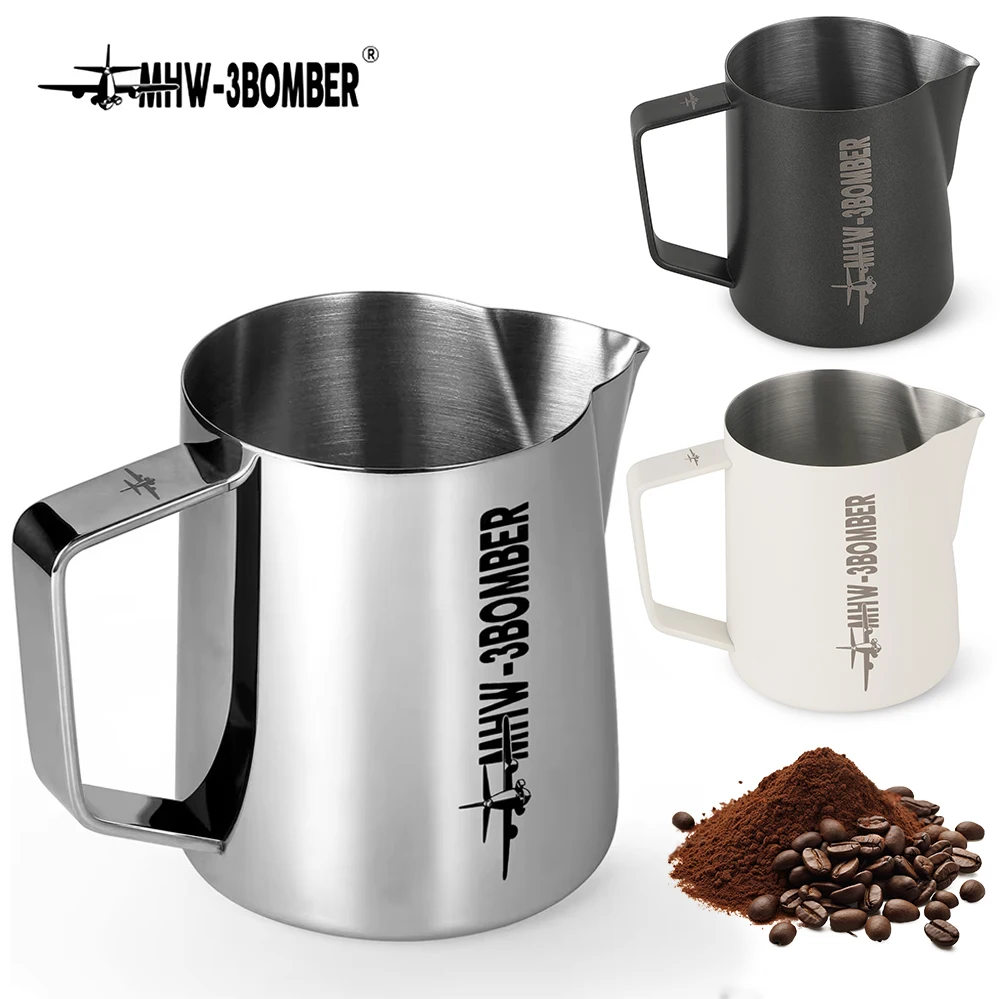 MHW 3BOMBER 400/700ml Milk Frothing Pitcher Steamer Cup Big Capacity Milk Foam Jug Milk Steaming Latte Tools Coffee Accessories