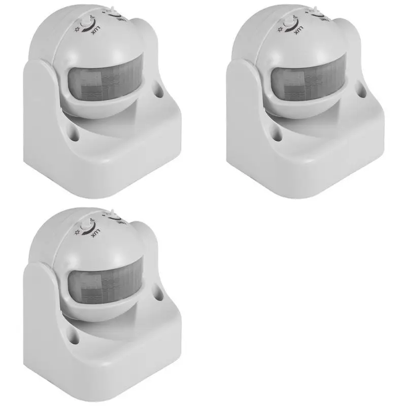 【MUST-HAVE】3X PIR Infrared Motion Sensor AC110V-220V Motion Detector Adjustable Switch For Indoor And Outdoor Multiple Scenarios