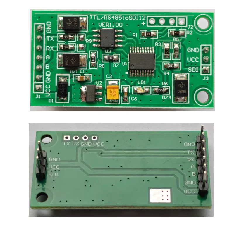 RS485 TTL to SDI-12 protocol multifunctional converter, capturer, debugger, transparent transmission