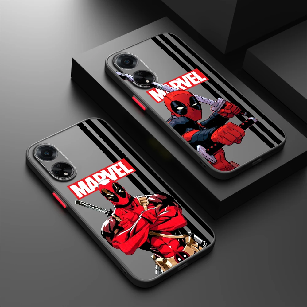 SpiderMan Deadpool Heroic Frosted Translucent For OPPO X5 X3 A54S A5 A94 A16 A53S A57 A74 A72 A96 A98 A78 5G Soft Phone Case