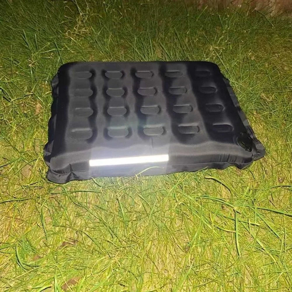 Thickened Inflatable Seat Cushion Moisture-Proof Lightweight Stadium Seat Foldable Reflective Strip Outdoor Seat Pad Fishing