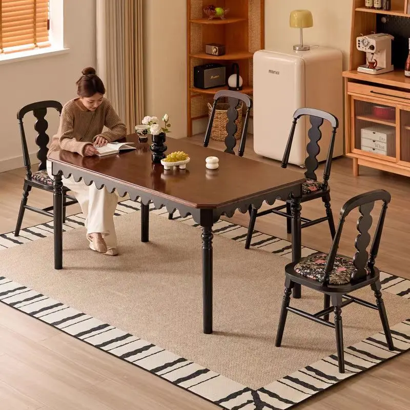 

Minimalist Nordic Dining Table Wooden Restaurant Modern Side Dining Table Kitchen Luxury Study Tavolo Da Pranzo Home Furniture