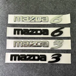 ABS srebrny czarny emblemat samochodowy Logo odznaka naklejka naklejka dla Mazda 6 Mazda 3 Mazda 6 Mazda 3 akcesoria stylizacja