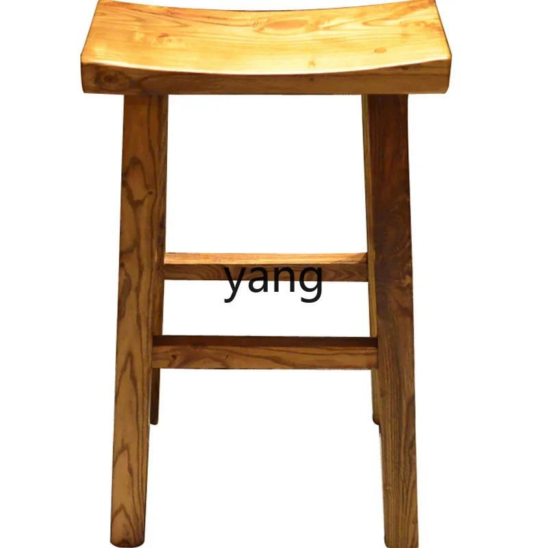 LH solid wood home elm bar stool, high chair bar stool, log furniture