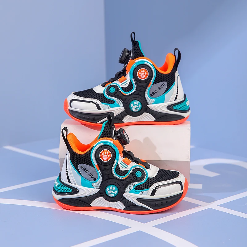 

Пара детских четырехсезонных сетчатых баскетбольных кроссовок, практичных и износостойких баскетбольных кроссовок, размеры 29-39, CF-SK602.