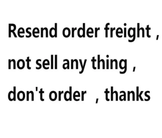 Resend order freight，not sell any thing，don't order