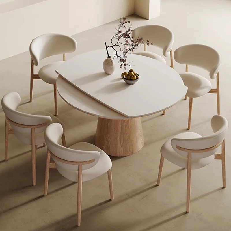 Ceramic Dining Table Sedentary Elegant Tables Restaurant Oval Designer Coffee Dinning Sets Modern Rooms Muebles Kitchen Round