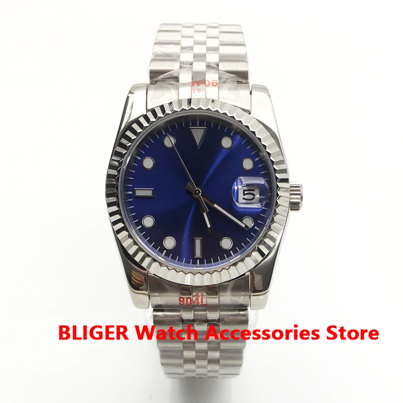 

Bliger 36mm/39mm Dark Blue Mechanical NH35 MIYOTA 8215 PT5000 Automatic Men's Watch Luminous Dial