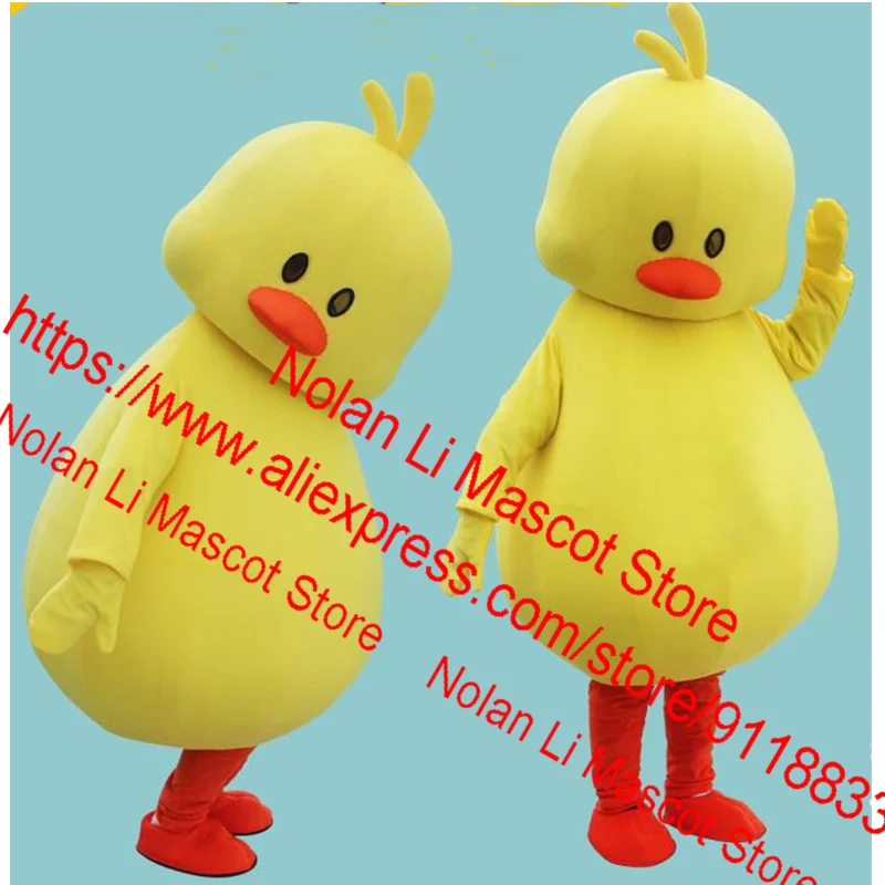 Hot Sales Network Red and Yellow Duck Mascot Costume Cartoon Set Birthday Party Performance Props Role Play Festival Gift 830