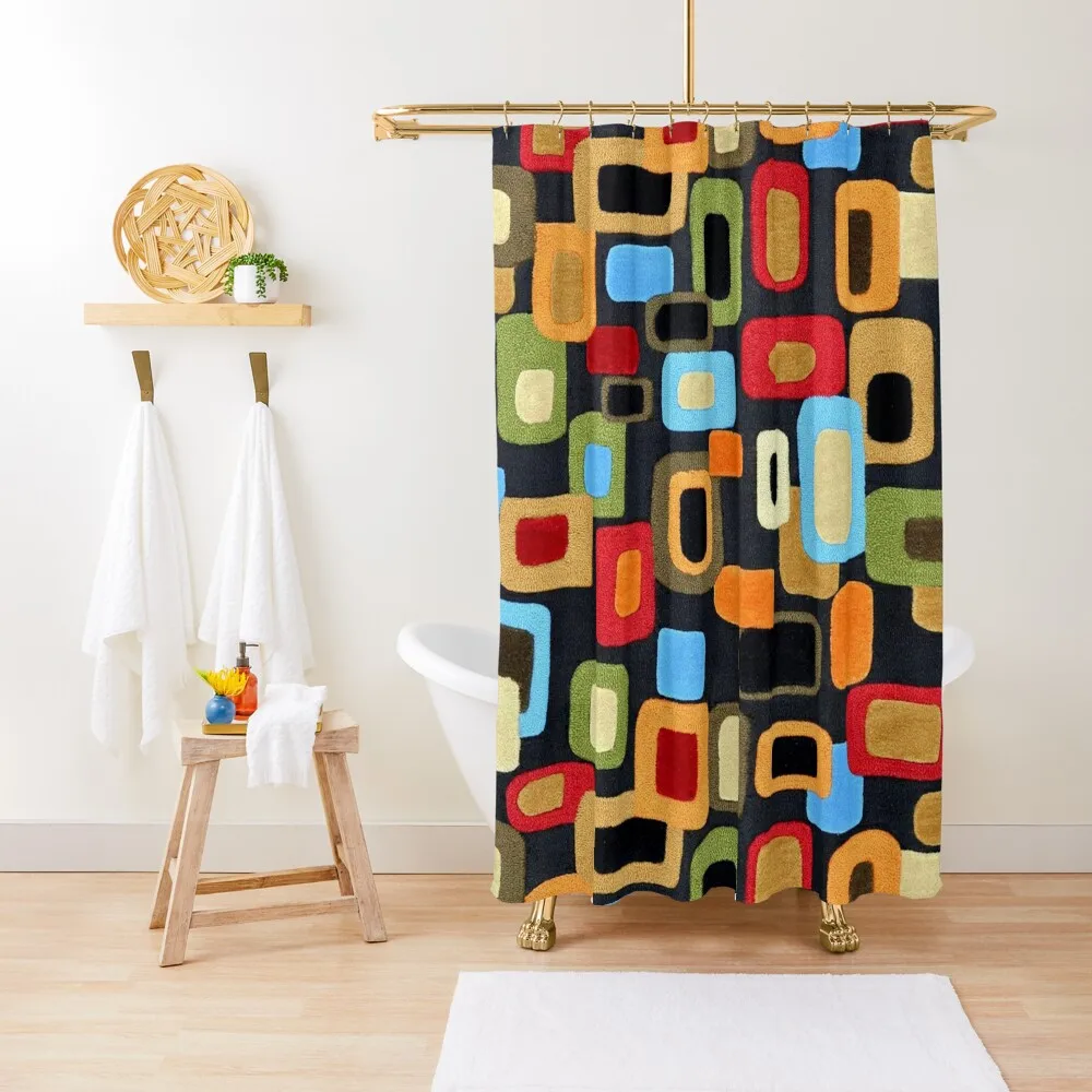 

Blazing Mid-Century Pattern Shower Curtain In The Bathroom For Bathroom Luxury Bathroom Shower Curtain