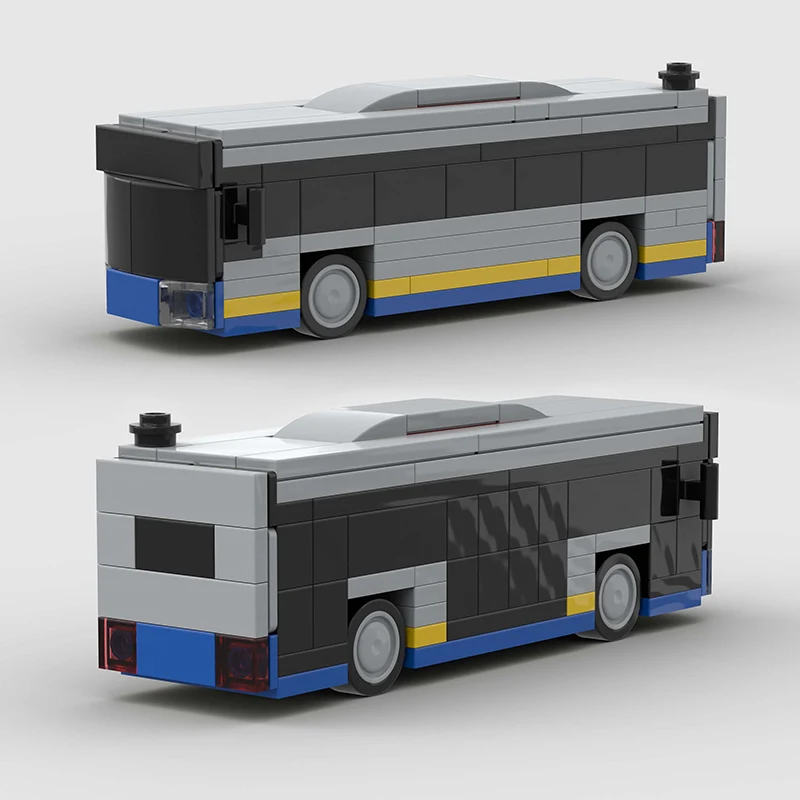 Turin Bus City Traffic Car Public Building Blocks Automobile MOC Technique Vehicle Station Educational Construction Toys Kids