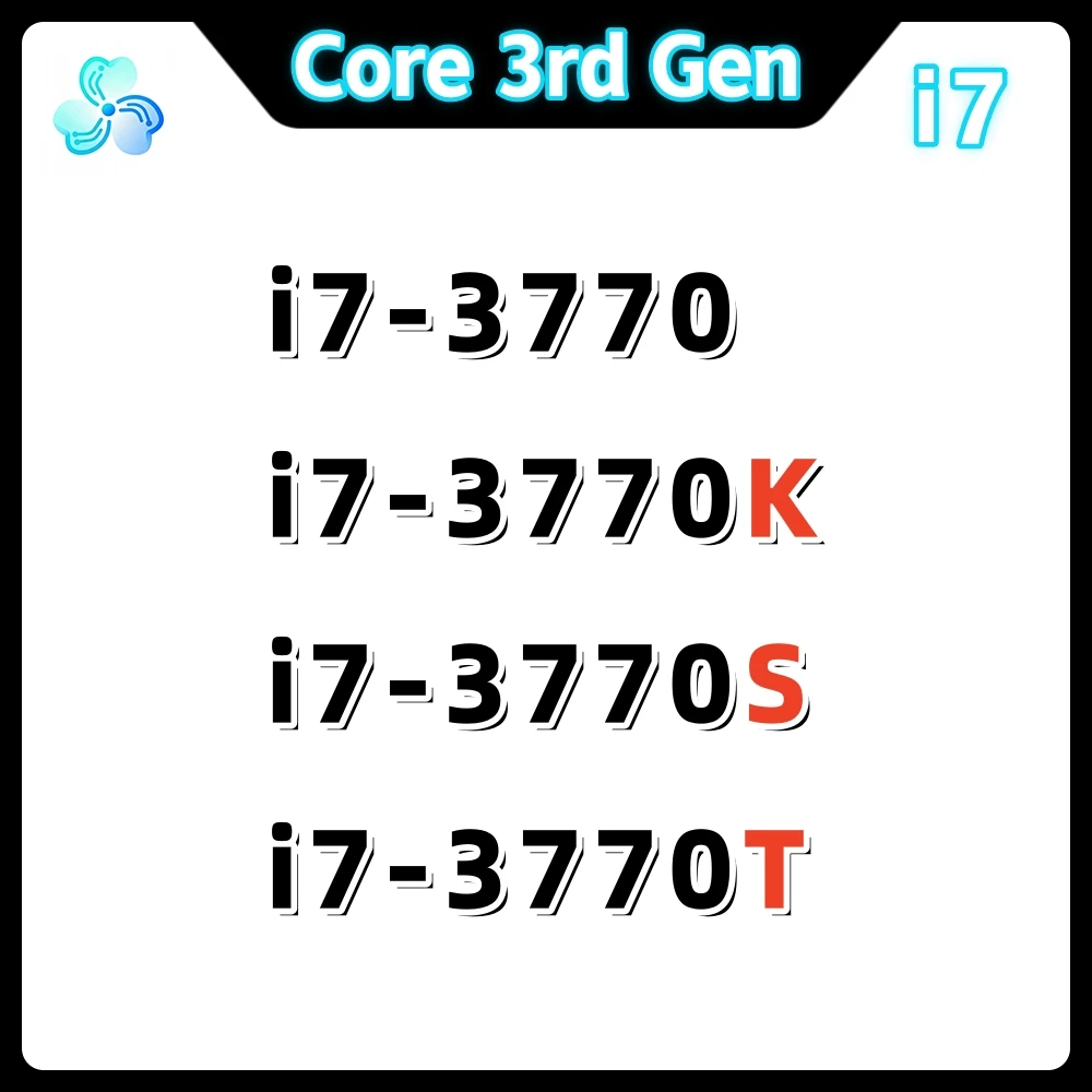 Core i7 3770 3770K 3770S 3770T CPU 3rd Gen Processor Ivy Bridge LGA1155 22nm i7-3770 i7-3770K i7-3770S i7-3770T