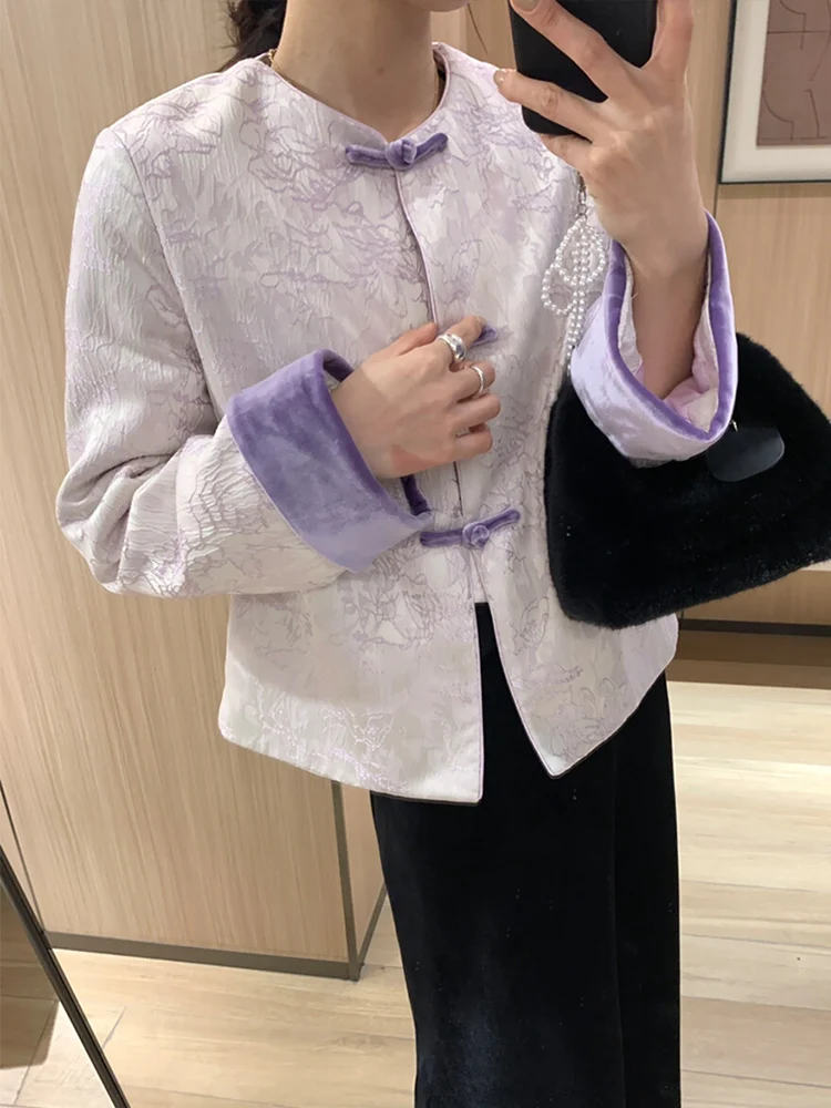 

Женский кардиган Molly ort Tang Suit Jaet в стиле ретро с вышивкой, хлопковый, с цветочным узором, китайский стиль