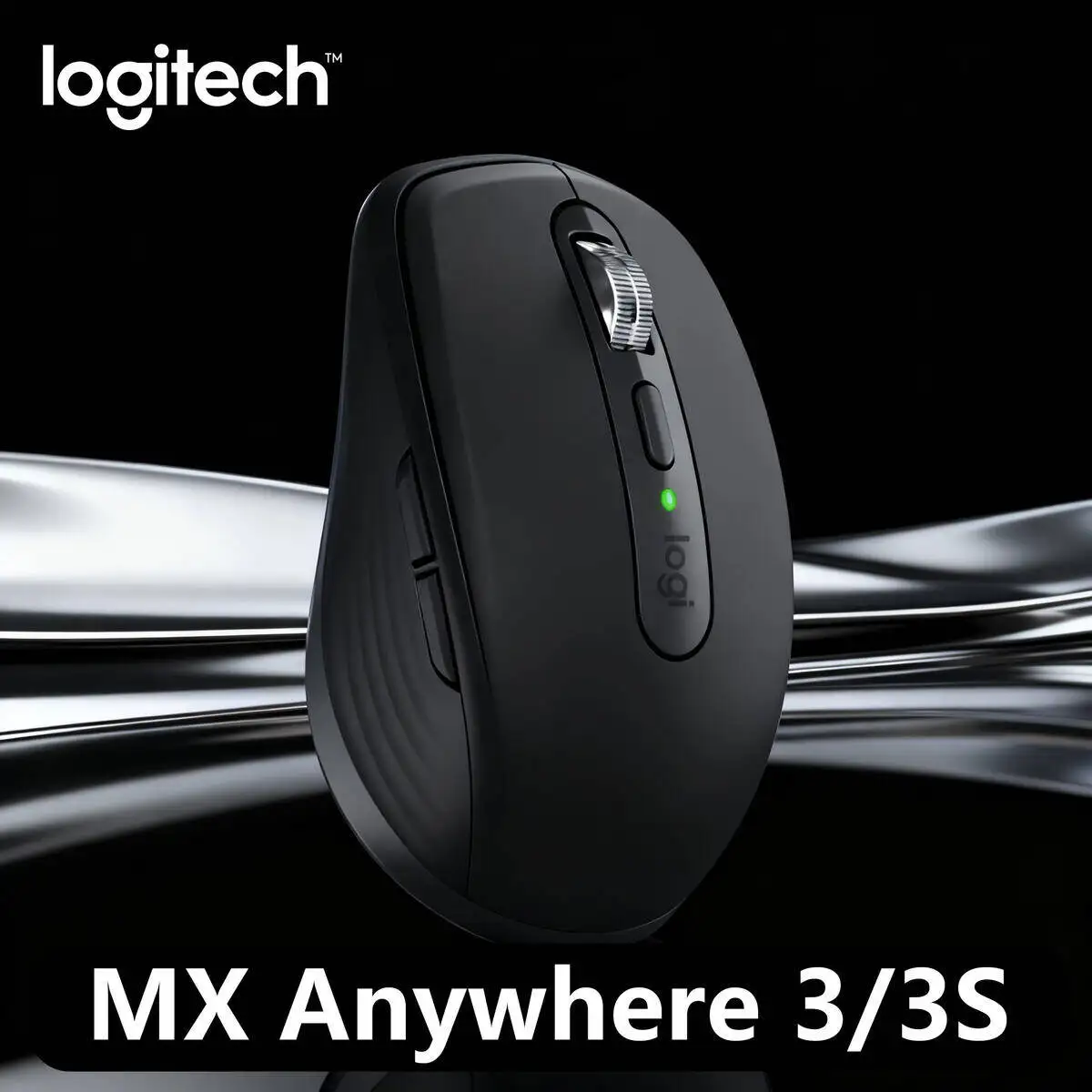 

Logitech MX Anywhere 3S Wireless Mouse, Darkfield Tracking, 8000 DPI, MagSpeed, Cross-System Sync, USB-C, Quiet, Windows/iPad