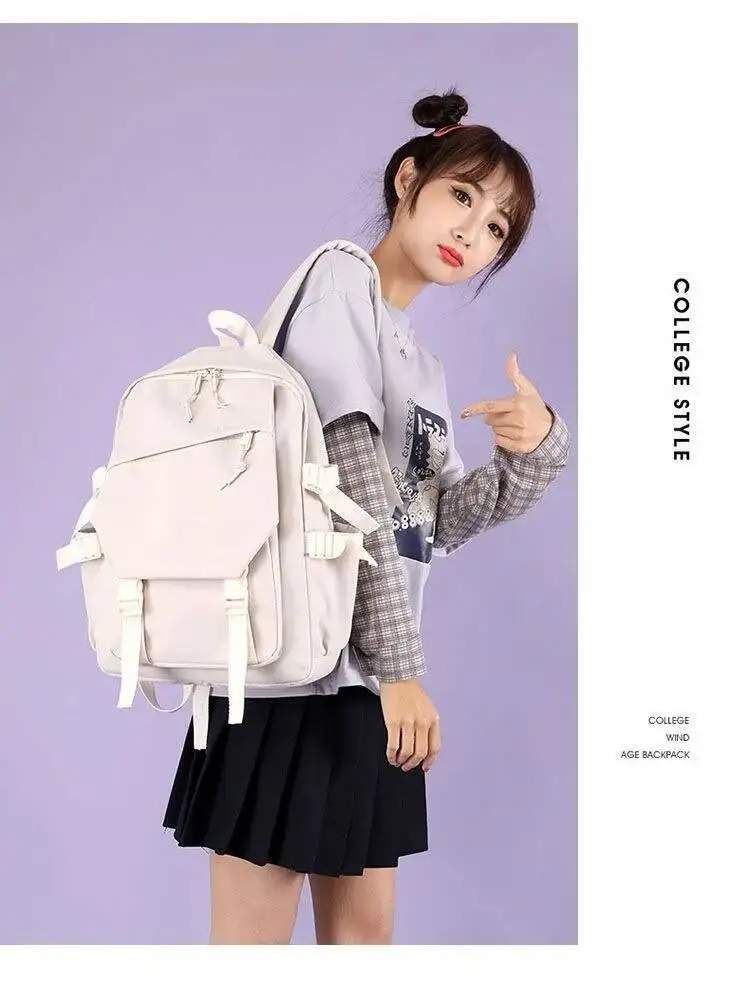 Juego de Anime negro azul Baige Pink Link Click Mochilas escolares para estudiantes Mochilas de gran capacidad para regalo