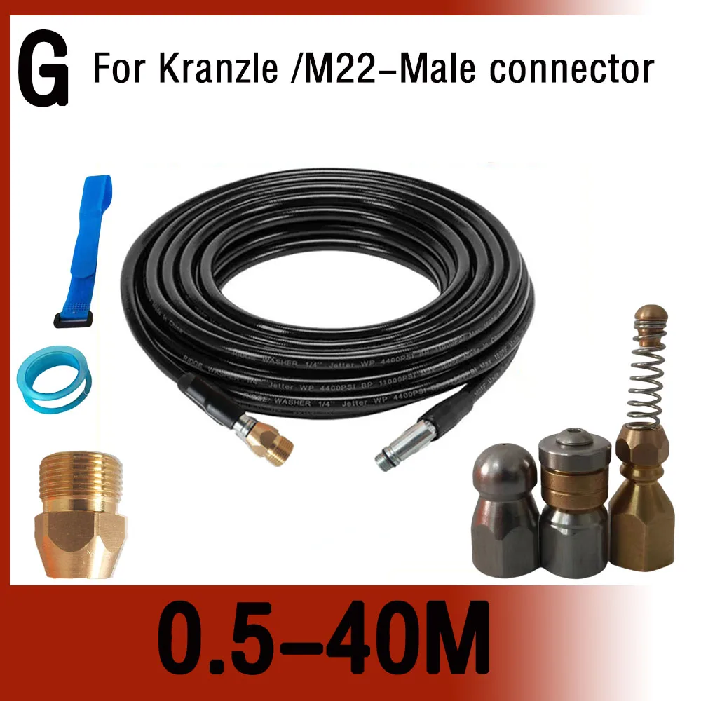 

For Kranzle /M22-Male connectorseries adapter sewer nozzle sewer pipe cleaning high pressure cleaning machine hose