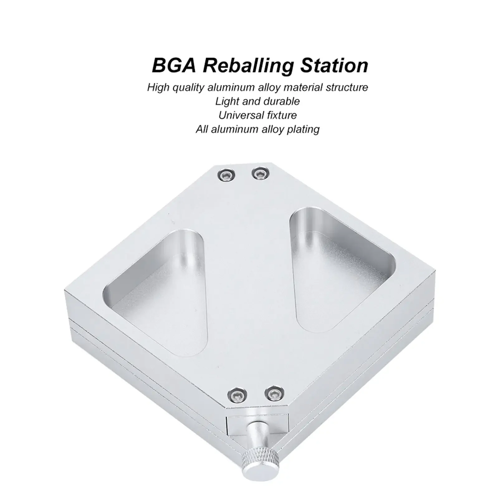 90mm BGA Reballing Station - Universal Aluminum Stencil Solder Kit for Diagonal Rework Manual Tools