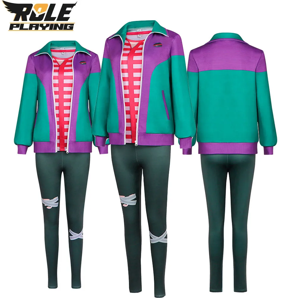 

Cartoon Movie Forgotten Cos Island Risa Cosplay Costume Women Fantasy Coat Shirt Pants Eyewear Set Halloween Carnival Party Suit