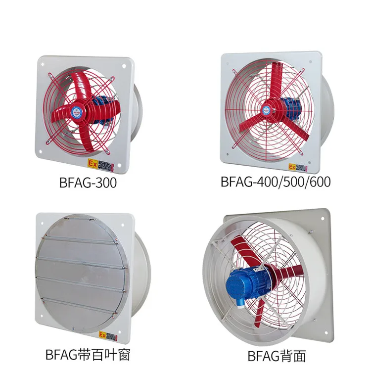 Dangerous area industrial 220v wall-mounted explosion-proof exhaust fan