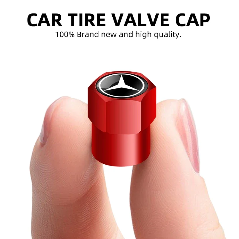 Car Tire Valve Caps Emblem metal Cap Case For Mercedes Benz B/C/E/S Class A Class C200L GLC GLE CLA Accessories Car Styling