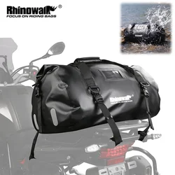 Rhinowalk Motorcycle Tail Bag 100% Waterproof Back Seat Bag Large Capacity 45L Motorcross Saddle Pack Outdoor Travel Backpack