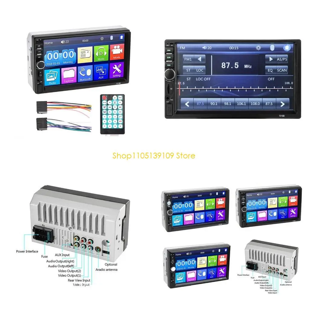 P5ED 7010B 7012B 7018B Dual Din автомобильный мультимедийный плеер вещатель Mp5 Bluetooth-совместимый для воспроизведения с