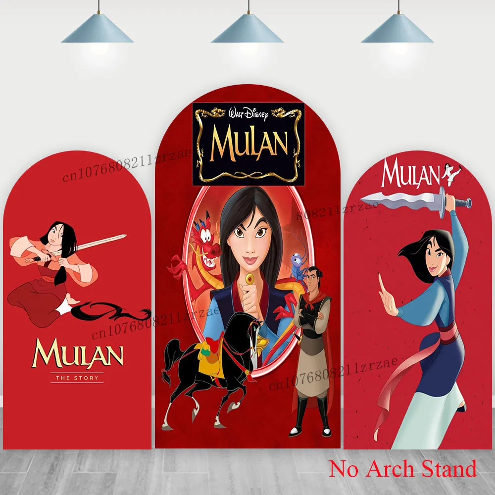 

The Mulan Arch Cover Backdrop Kids Girls 1st Birthday Party Red Decoration Party Background Wall Banner Poster Photography Props