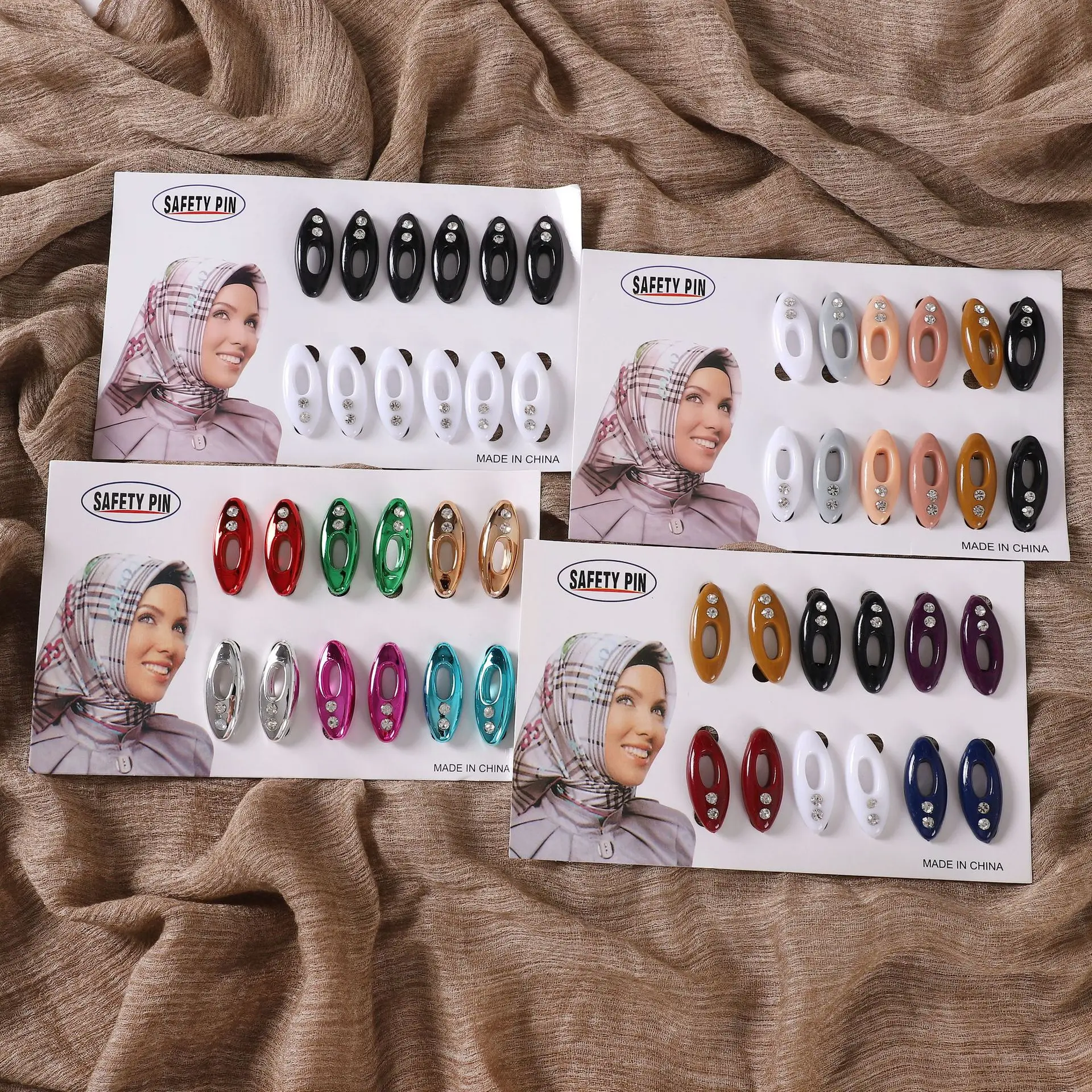 

Пластиковая застежка, застежка для шелкового платка, застежка для головного платка, цветная булавка на карточке, аксессуары, женская брошь