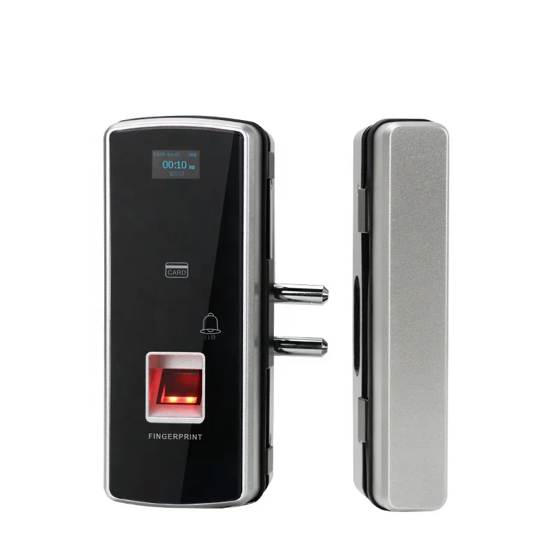 punch free installation double sided door lock for office glass door apartment wooden door anti-peep password fingerprint lock