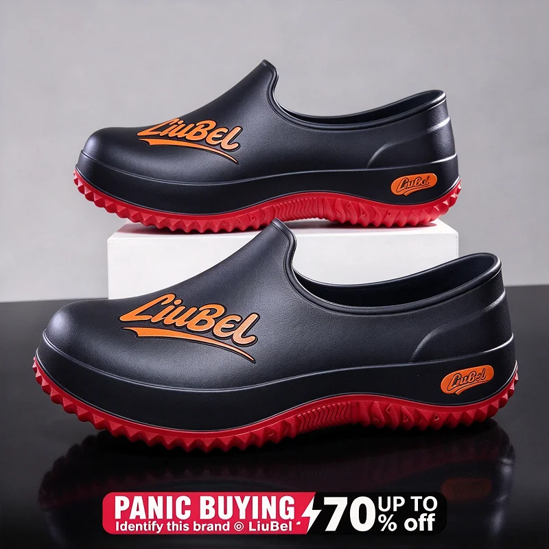Big Size 49 EVA Anti-slip Outsole Rain Shoes Short Tube Water Kitchen Shoes Overshoes Car Washing Fishing Shoes Ankle Boots