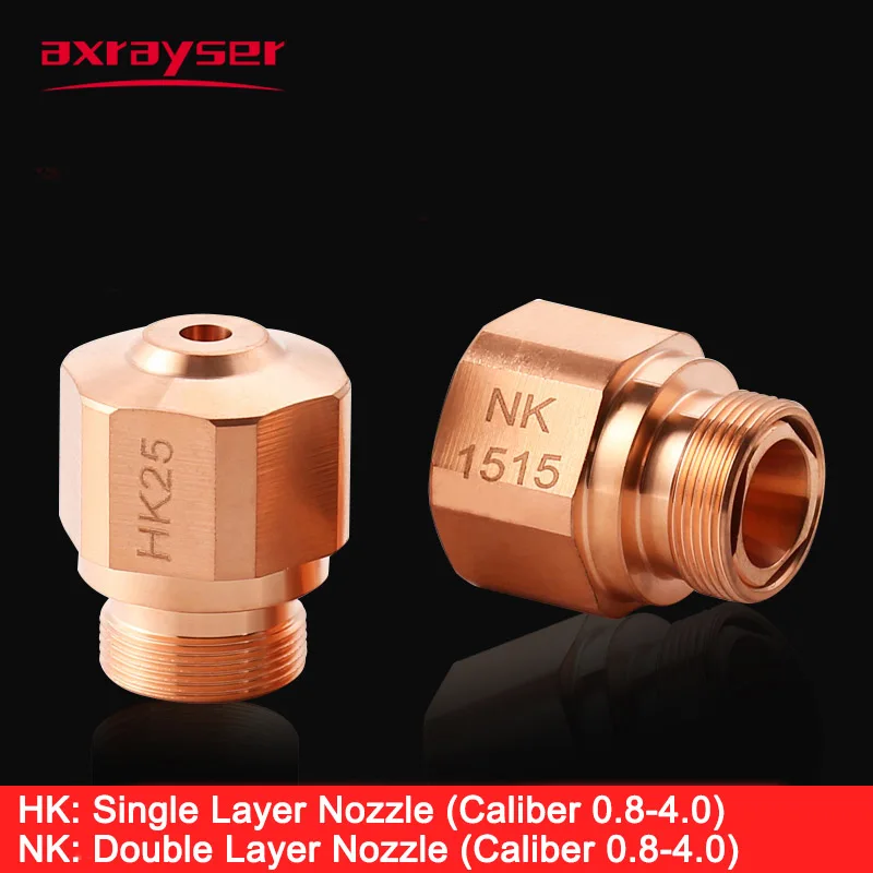 Imagem -06 - Bicos de Laser Oem Série Nkhk Calibre de Camada Únicadupla 0840 mm Rosca M10 para Cabeça de Corte de Fibra Hk15 301912