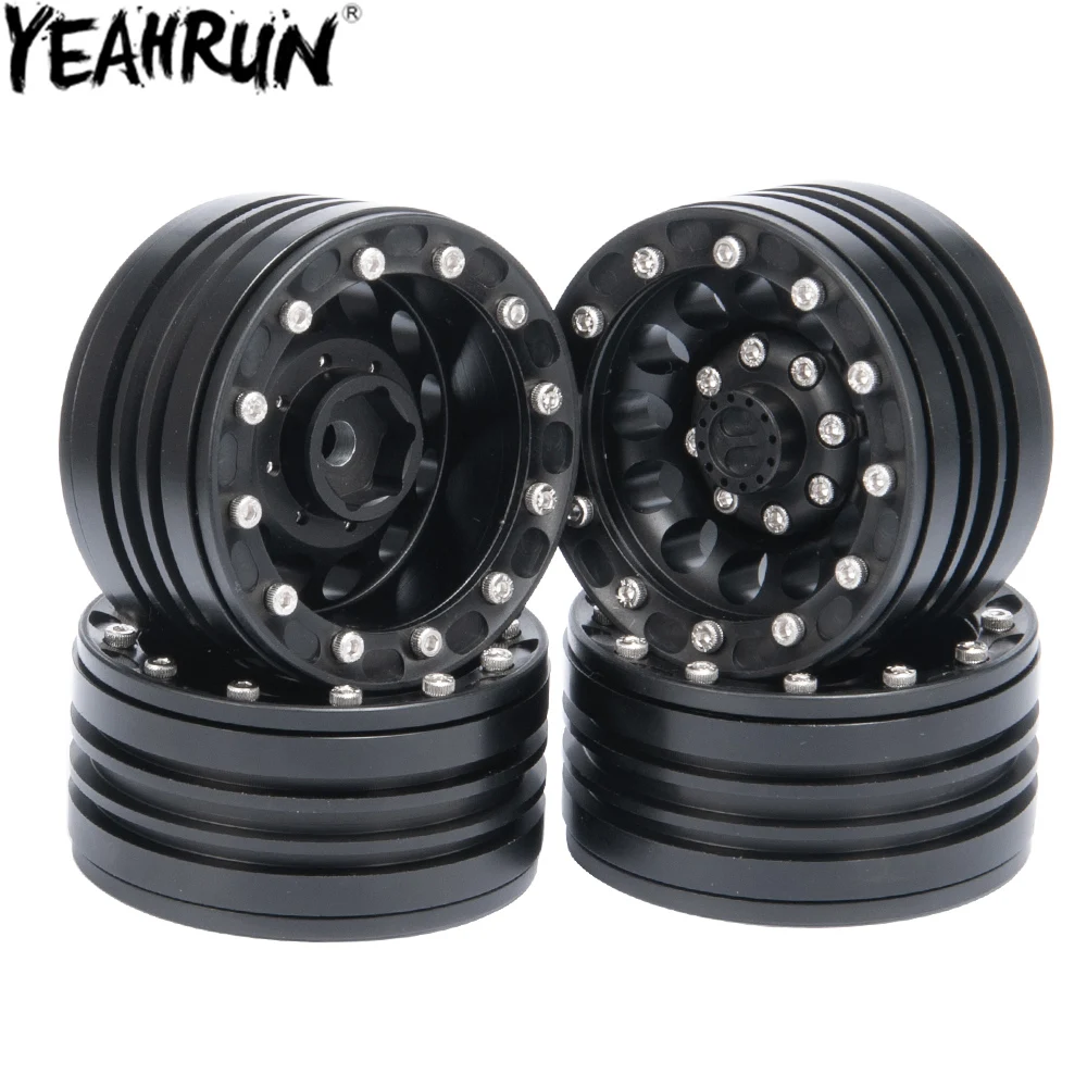 Колесные диски YEAHRUN 1,9 дюйма, алюминиевые колёсные втулки для 1/10 Axial SCX10 CC01 F350 Wraith TRX4 TRX6 D90, детали для РУ 4WD