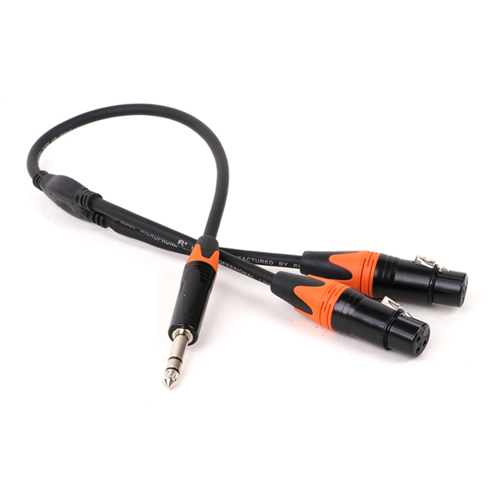 1PC 6.5 do 2 XLR Aduio kabel wysokiej jakości 6.5mm Stereo do Dual XLR kabel mikser głośnik 1/4 Cal TRS Y Splitter ekranowane przewody