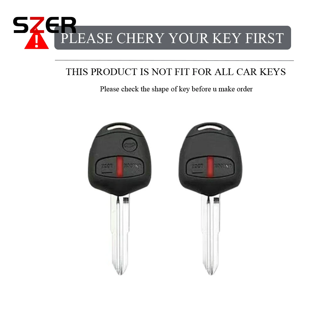 2 3 Buttons NEW TPU Car Key Case Cover Shell Fob For Mitsubishi Evolution Lancer EX Grandis Outlander Triton Pajero ASX Keychain