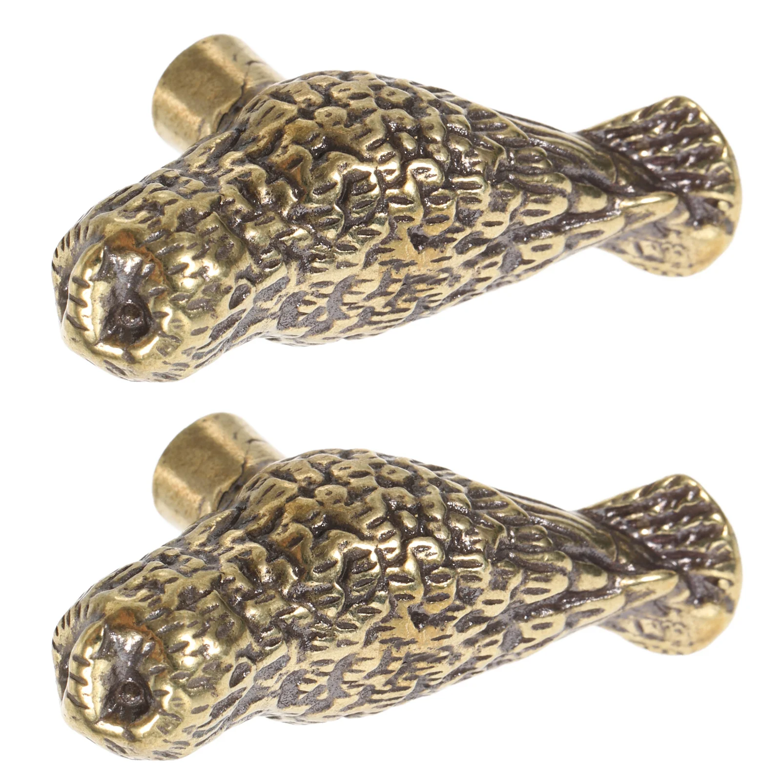 

2 Pcs Door Handle Accessories Decorative Drawer Knobs Dressing Table Cabinet Vintage Brass Owl