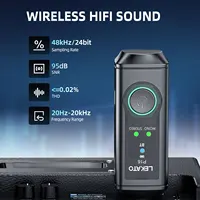 Lekato-adaptadores Bluetooth Xlr duales, sistema estéreo inalámbrico para mezcladores y altavoces pa, Audio Hi-Fi de 48Khz/24 bits, alcance de 165 pies