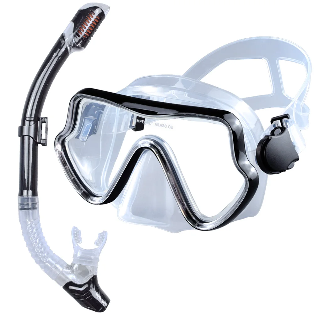 JoyMaySun Tauchmaske Schnorchelset für Erwachsene, gehärtetes Glas, professionelle Panorama-Schnorchelausrüstung, Schwimmtraining, Schnorchelset 9