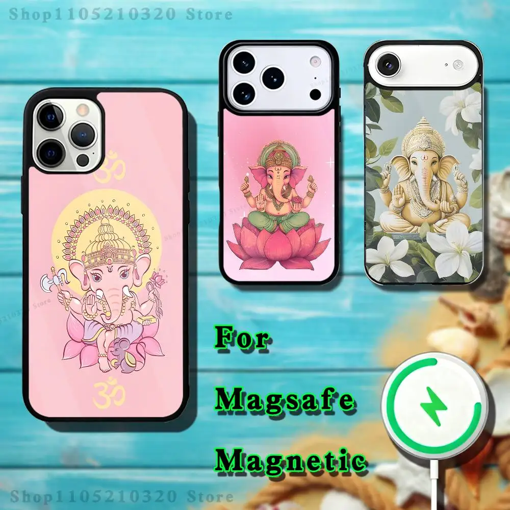 

Ganesh Elephant God Phone Case For iPhone 17,16,15,14,13,12,11,Pro,Max,Plus,Mini,SE4,E Magnetic Magsafe Wireless Charging