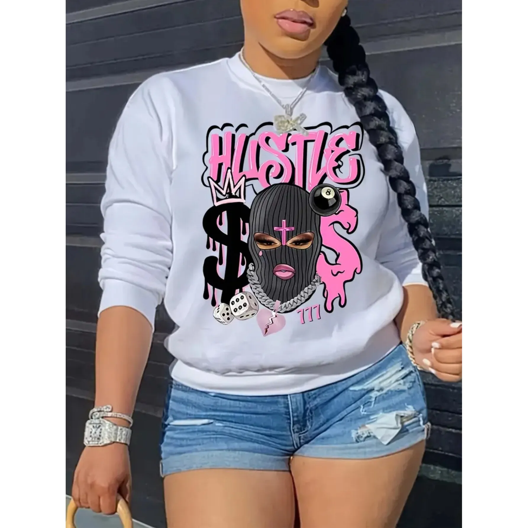 

Men's round Neck Hooded Sweatshirt Comfortable Casual Cross-Border Fashionable Animal Patterned Crew Neck Pullover Sweatshirt