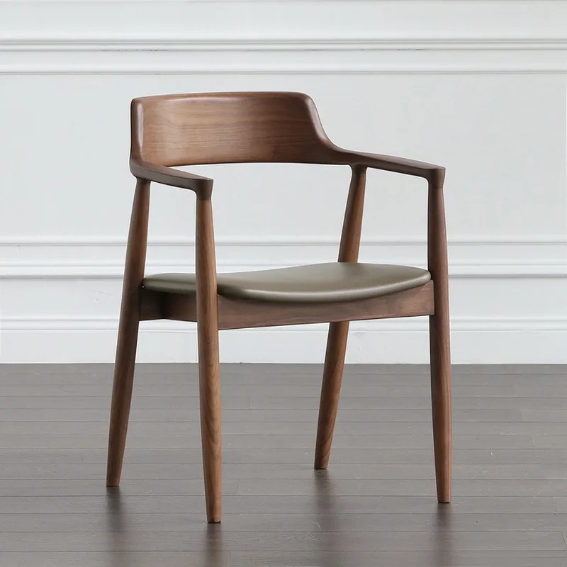 

Nordic Solid Wood Dining Chair President Kennedy Chair Hiroshima Chair Cafe Restaurant Conference Chair Simple Home Furniture