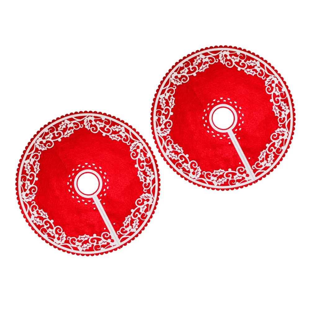 

Miniature Tree Skirt Christmas Top Decoration Felt Description Red Skirts Decorations