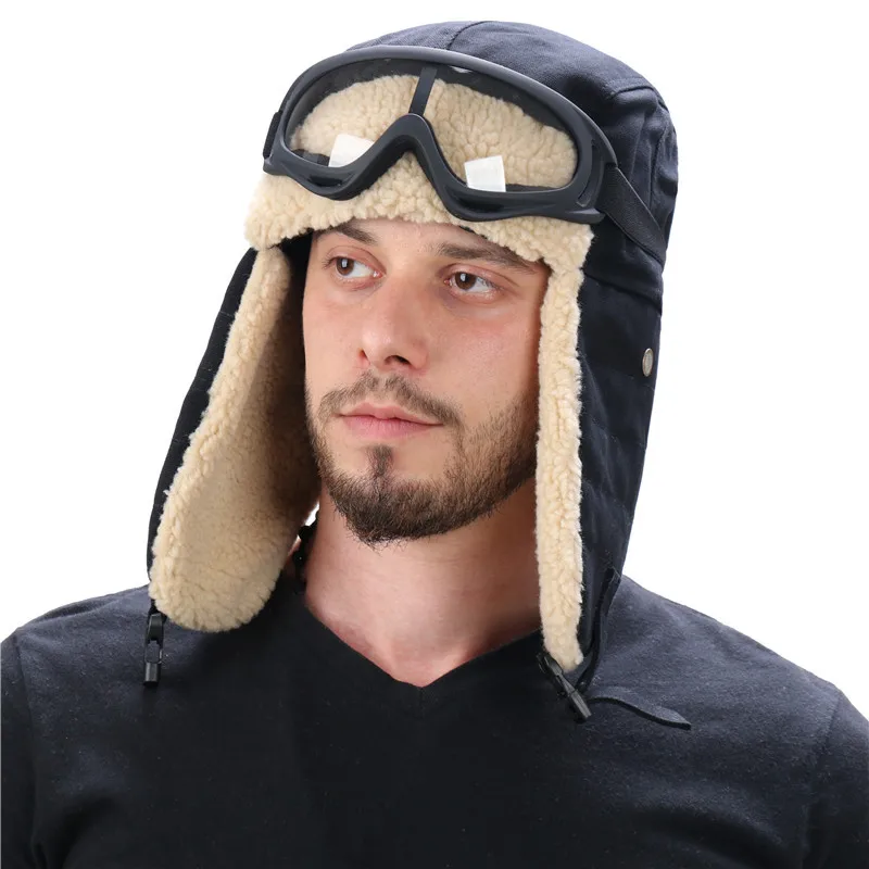 Men Women Aviation‑Style Trapper Hat, Windproof Thick Ear‑flap Warm Hat For Skiing & Cold Northeast Outdoor