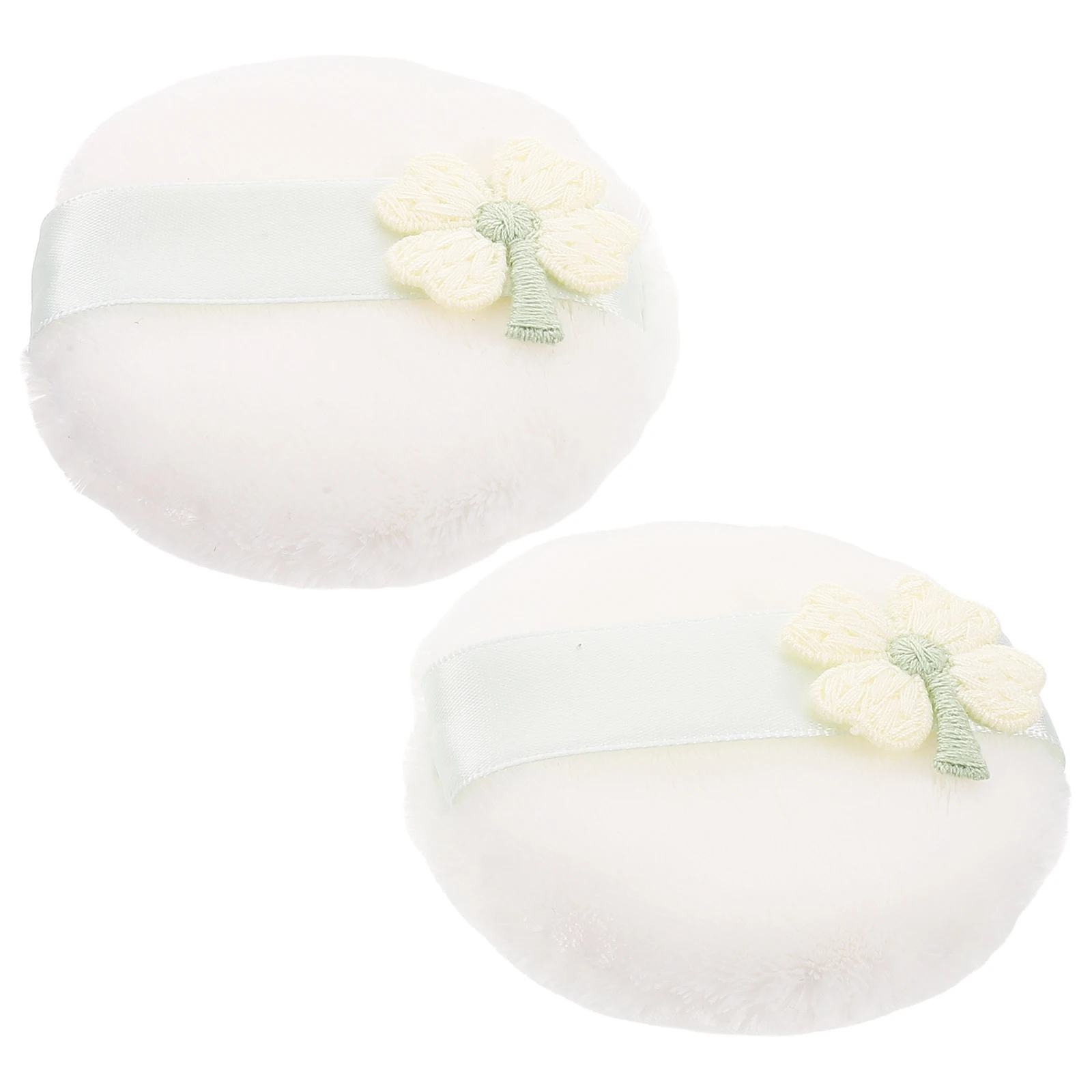 

2pcs Clover Powder Puff Large Face Body Foundation Applicator Makeup Applicator Reusable Washable Puff