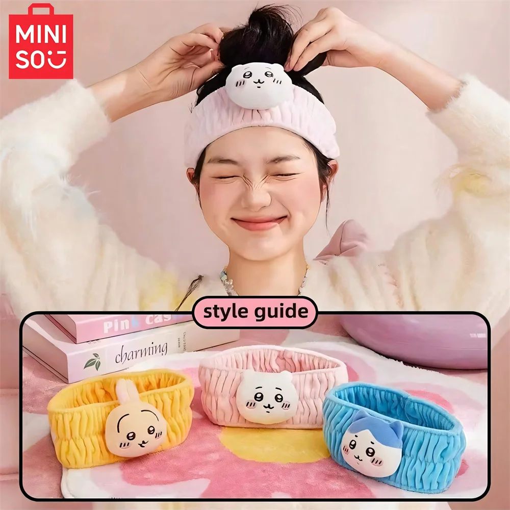 

Miniso Chiikawa Series 3d мультфильм стереоскопический ремешок для волос мультфильм милый подарок на голову принадлежности для чистки ванной комнаты повязка на голову