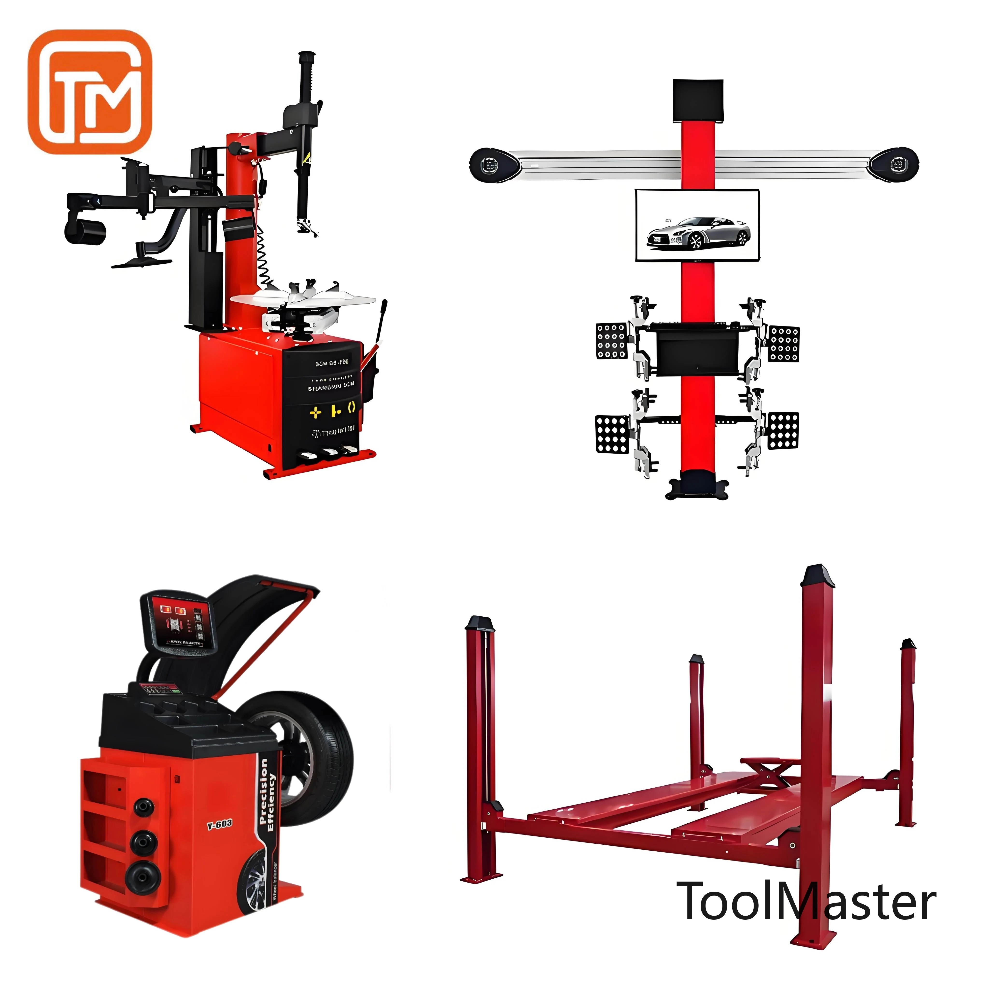 [Hot Sale]Trihero 2025 NEW Automatic Wheel Balancing Machine & Trye Changer & Four Post Car Lift Wheel Alignment