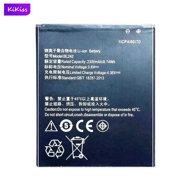 BL242 Mobile Phone Battery For Lenovo A6000 A6010 Plus K3 k30 Lemeng K3 K30-T K30-W 2300mAh Real Capacity