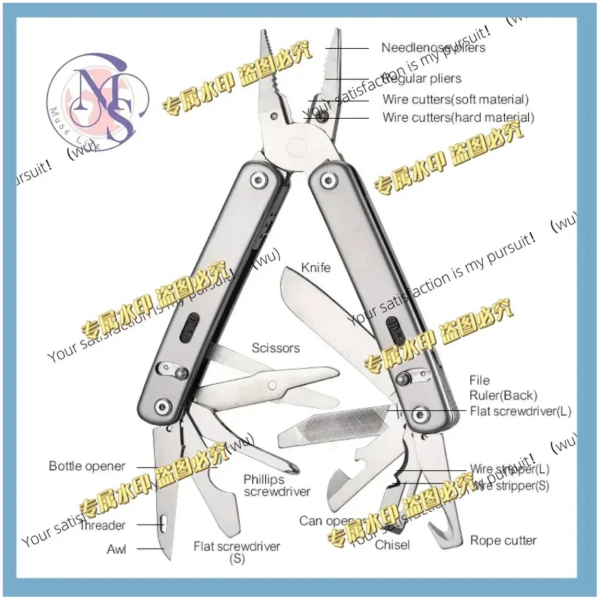 Outdoor multi-function tools, customizable daily carry-on, open-source modular design